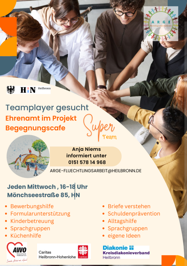 Ehrenamt Cafe Teamplayer gesucht Anja
